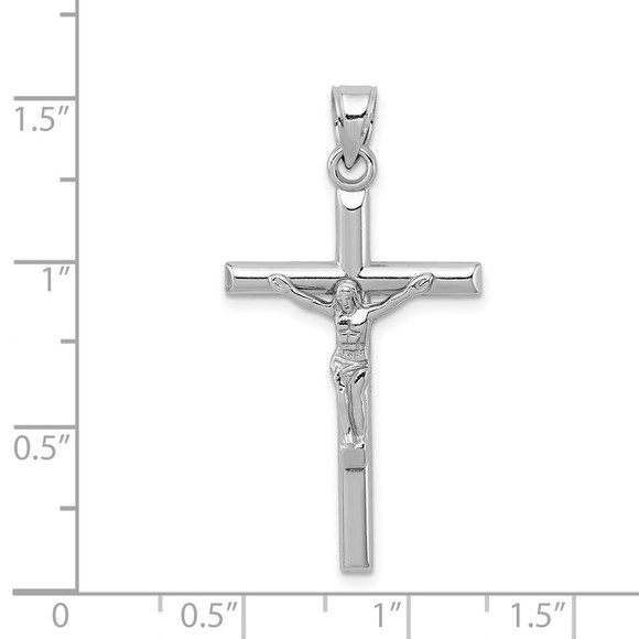 Million Charms 925 Sterling Silver Rhodium-plated Polished Crucifix Pendant - Picture 4 of 4